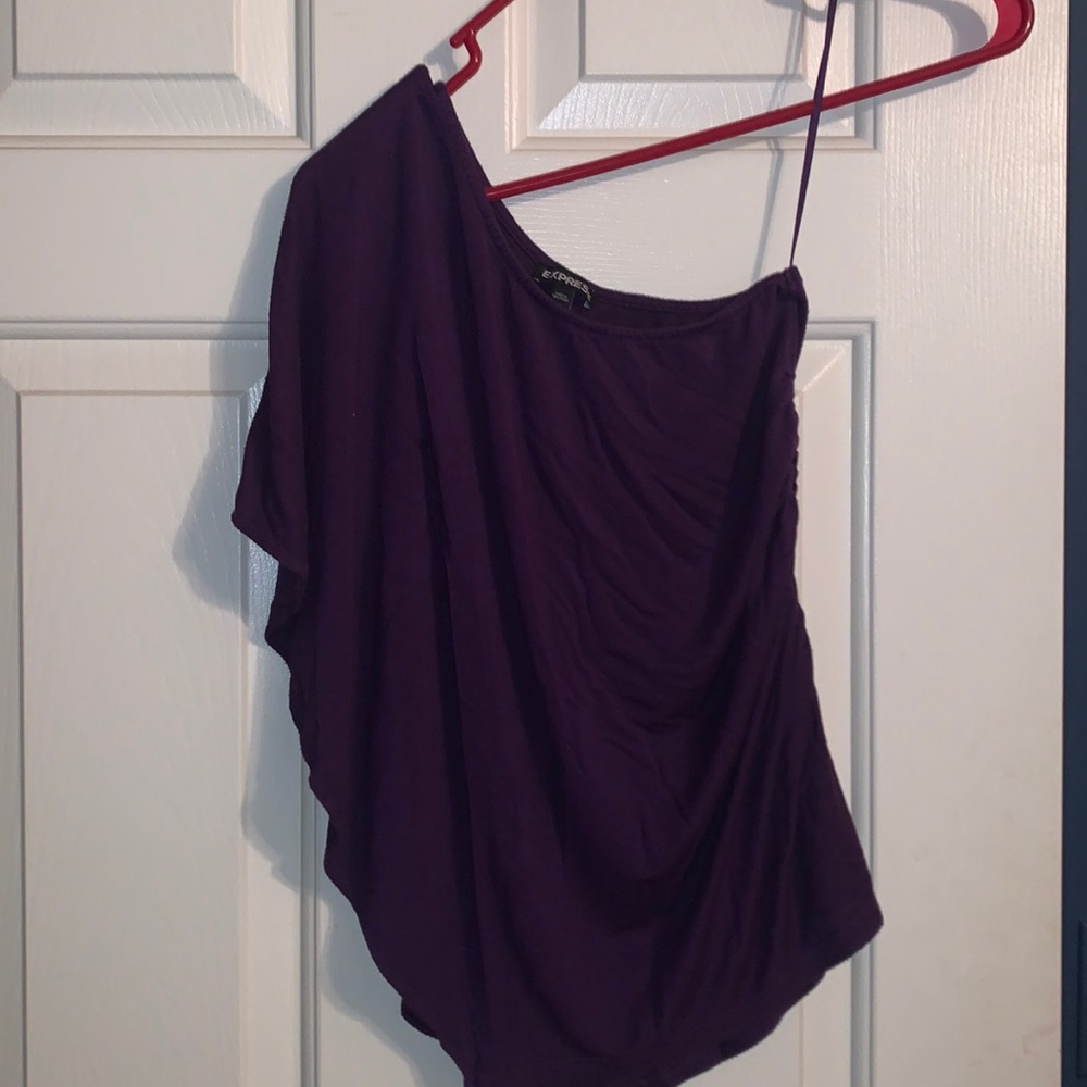 Express purple, one sleeve top